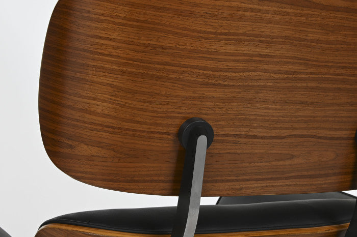 Icon Rotirajuća Fotelja Crna sa Tabureom